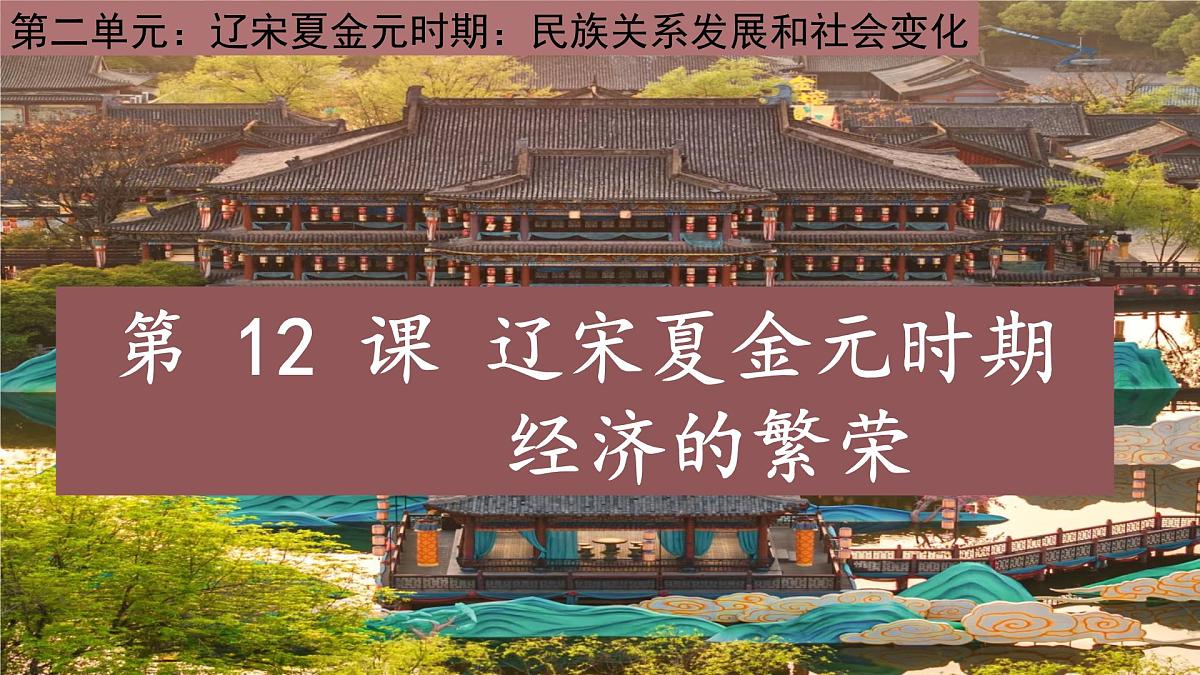 2.12 辽宋夏金元时期经济的繁荣 课件 2025学年部编版历史七年级下册第1页