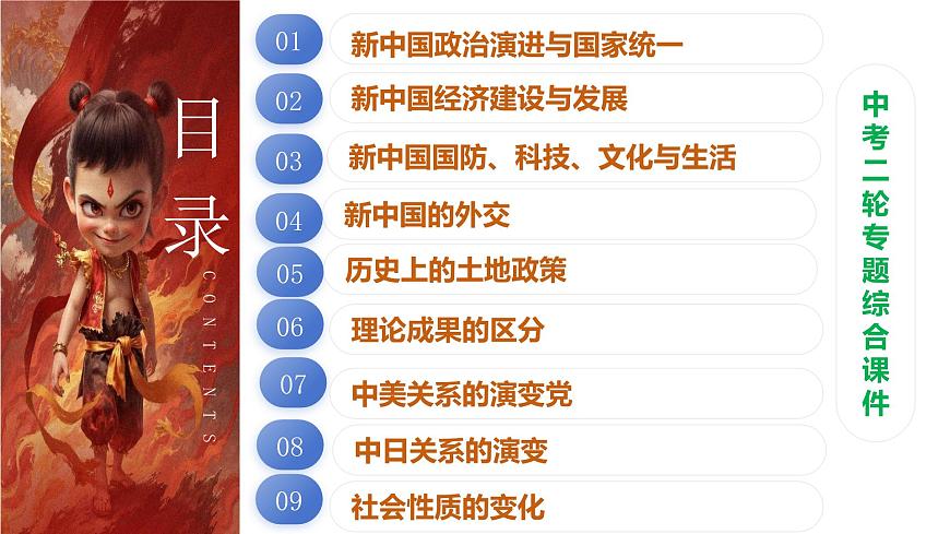 2025年中考二轮复习核心专题一遍过：专题03：中国现代史（内含9个专题） 课件第2页