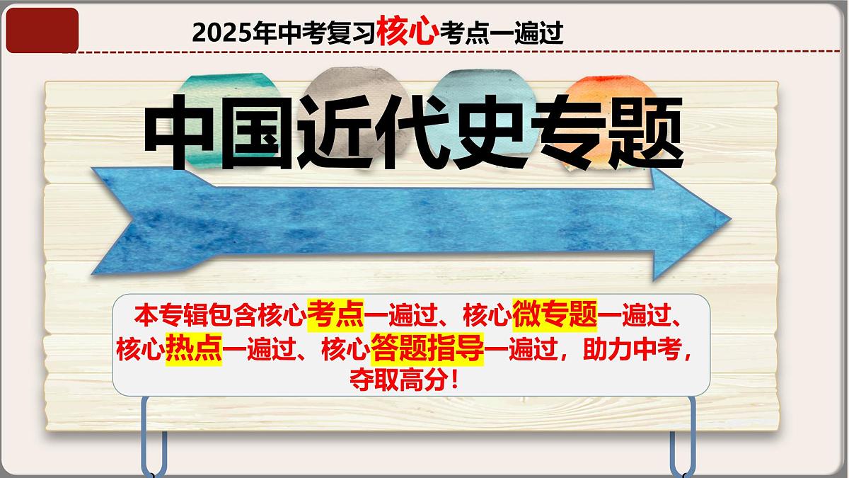 2025年中考复习核心考点一遍过：专题03：八年级上册（中国近代史） 课件第1页