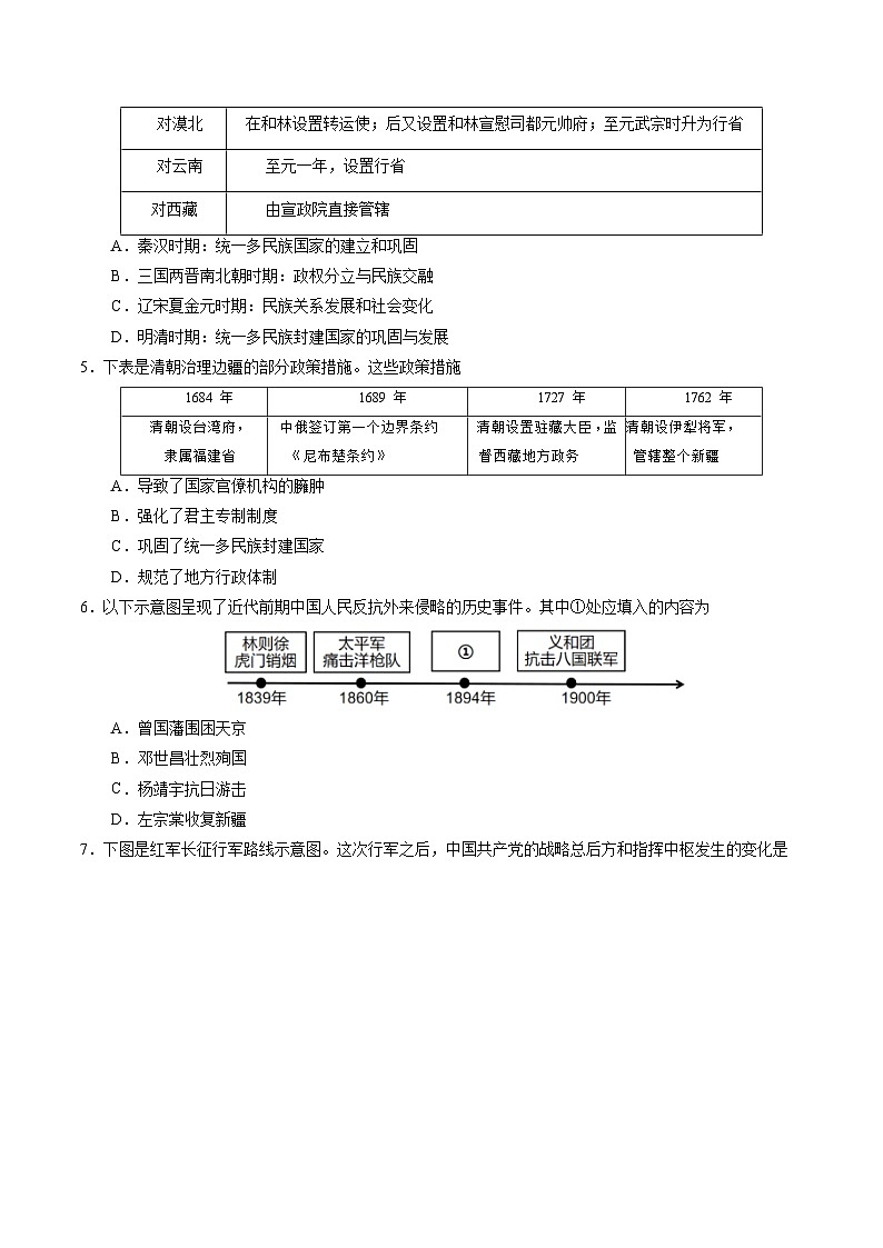 2025年中考第二次模拟考试卷：历史（北京卷）（考试版）第2页