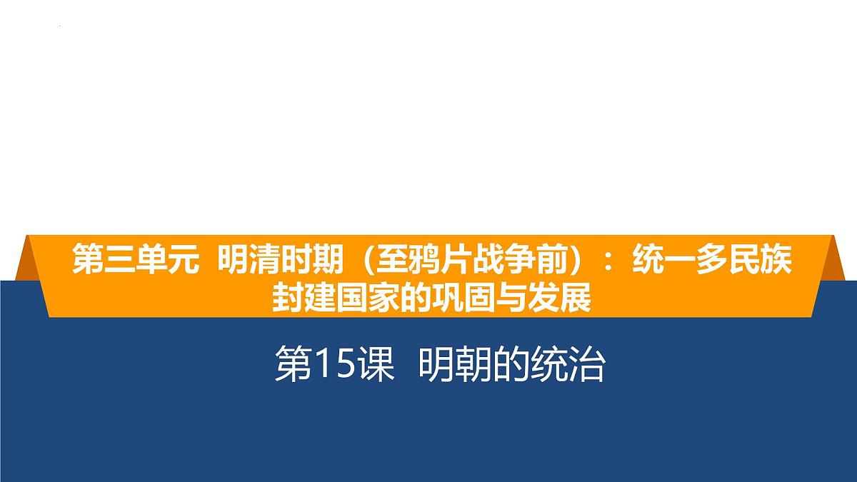 3.15 明朝的统治 课件 2024-2025学年统编版七年级历史下册第1页