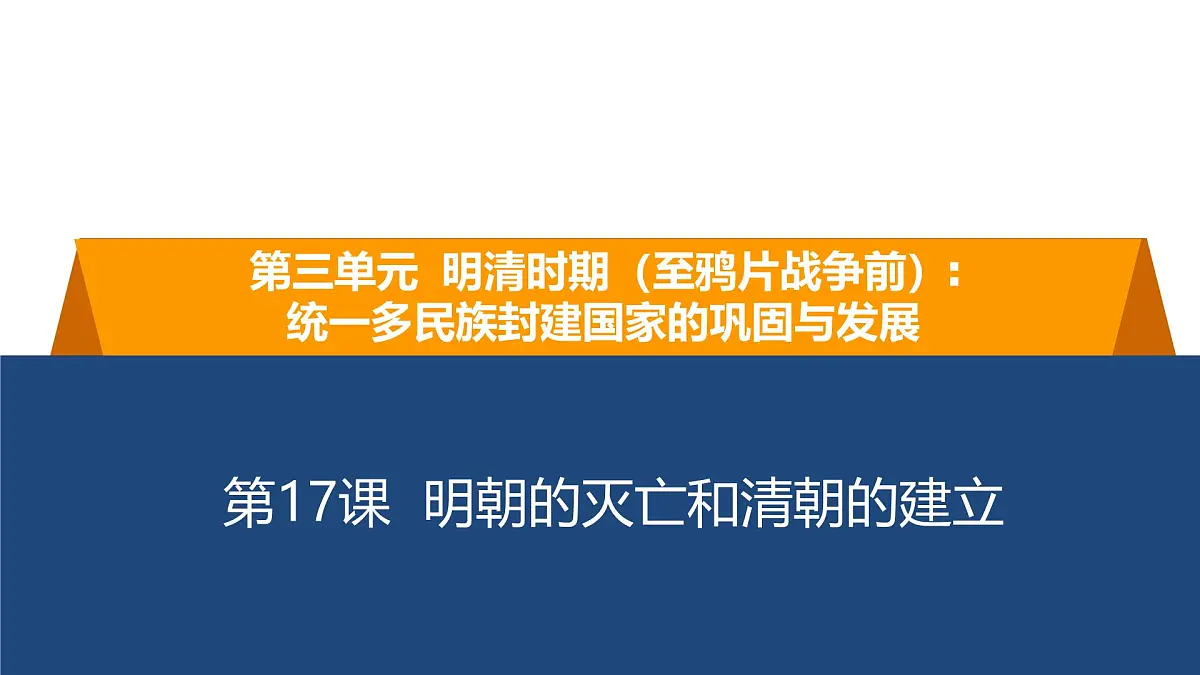 3.17 明朝的灭亡和清朝的建立 课件 2025学年统编版七年级历史下册第1页