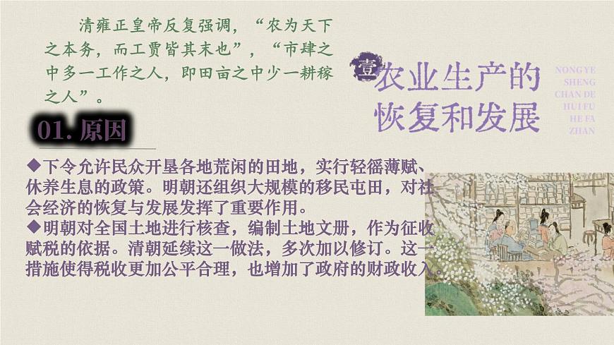 初中  历史  人教版（2024）  七年级下册（2024）第20课明清时期社会经济的发展 课件第3页