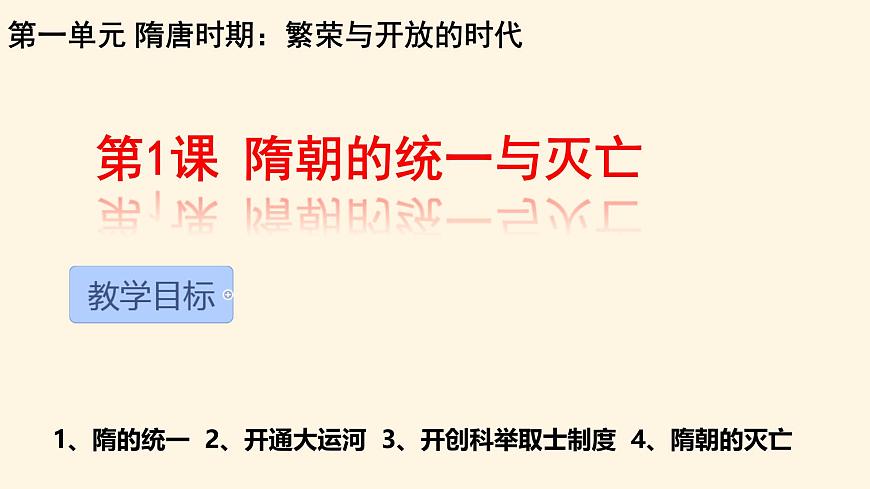 初中  历史  人教版（2024）  七年级下册（2024）第1课 隋朝统一与灭亡 课件第2页