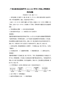 广西壮族自治区桂平市2024-2025学年八年级上学期期末历史试卷（解析版）
