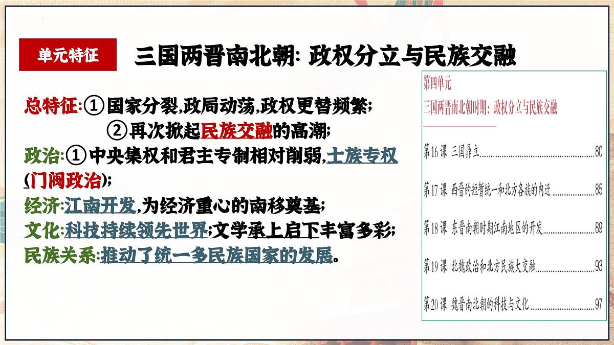 第04讲 三国两晋南北朝时期_政权分立与民族交融【历史开讲啦】2025年中考历史一轮复习课件（统编版）第4页