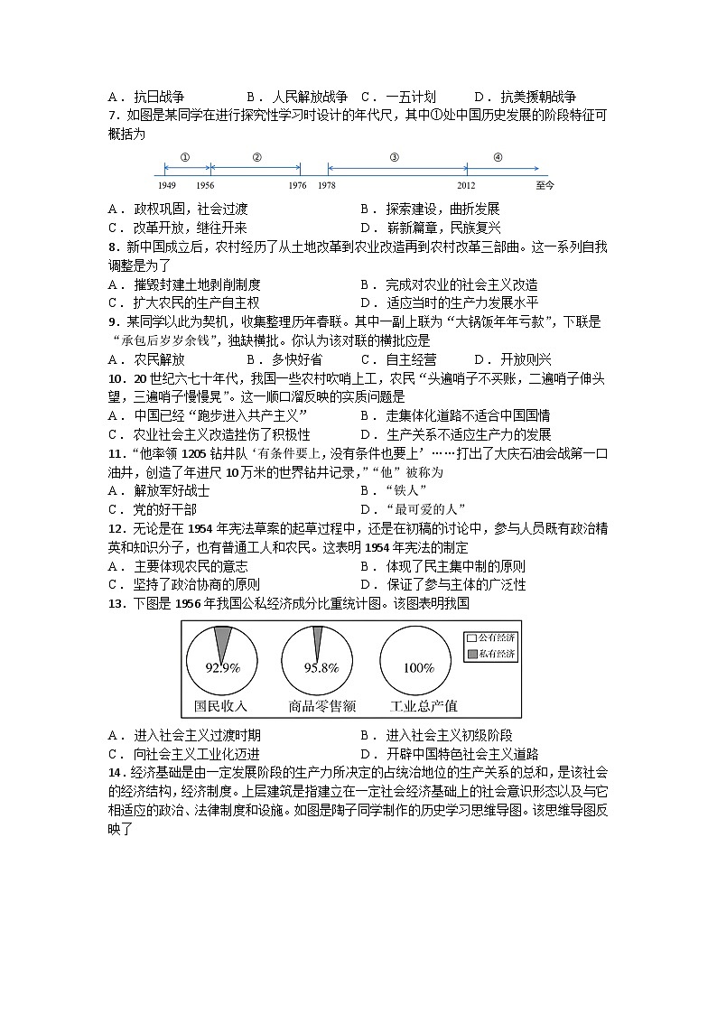 江苏省苏州市吴中区2024-2025学年度八年级下学期期中试卷(含答案)第2页