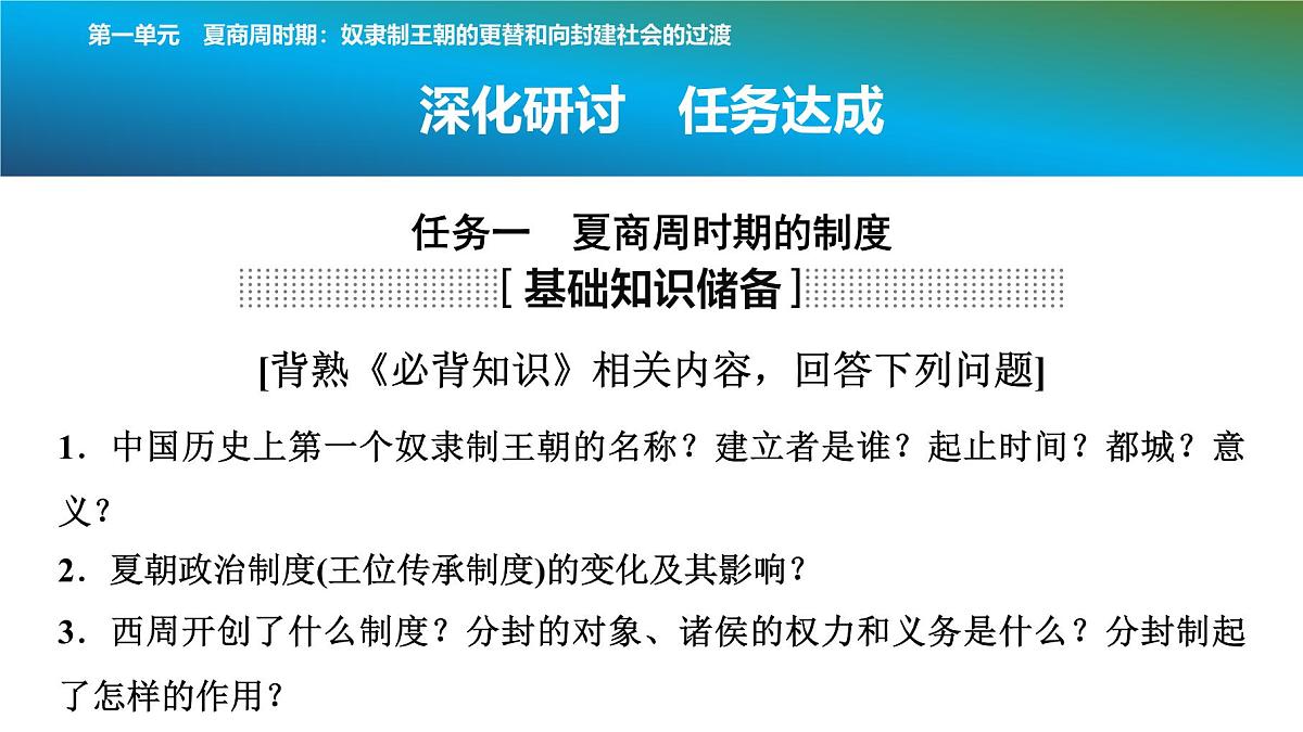 2025年春中考历史复习课件（泰安专用）01 第一编 第一单元 夏商周时期：奴隶制王朝的更替和向封建社会的过渡第5页
