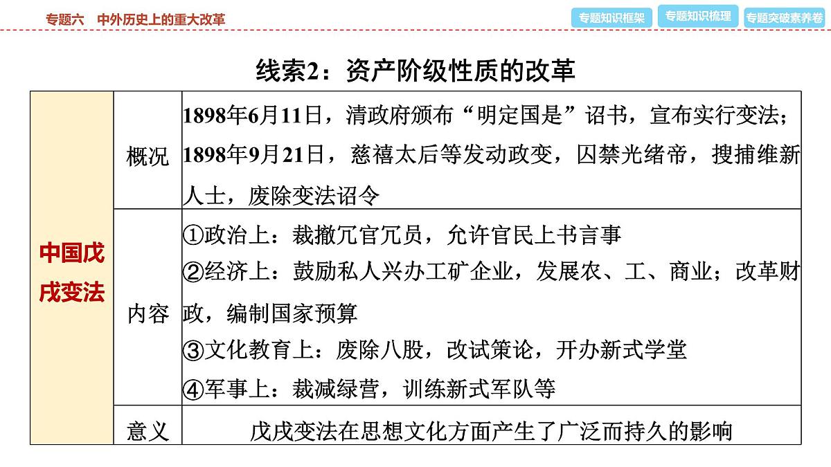2025年春中考历史复习课件（泰安专用）35 第二编 专题六 中外历史上的重大改革第8页