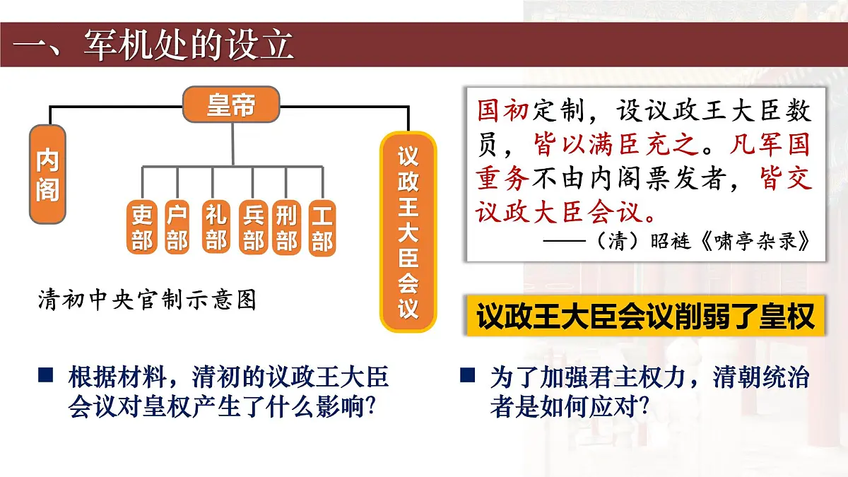第19课+清朝君主专制的强化（教学课件）25学年中国历史第二册 统编版五四学制第3页