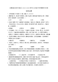 安徽省安庆市东区2024-2025学年七年级下学期期中历史检测试题(含答案)
