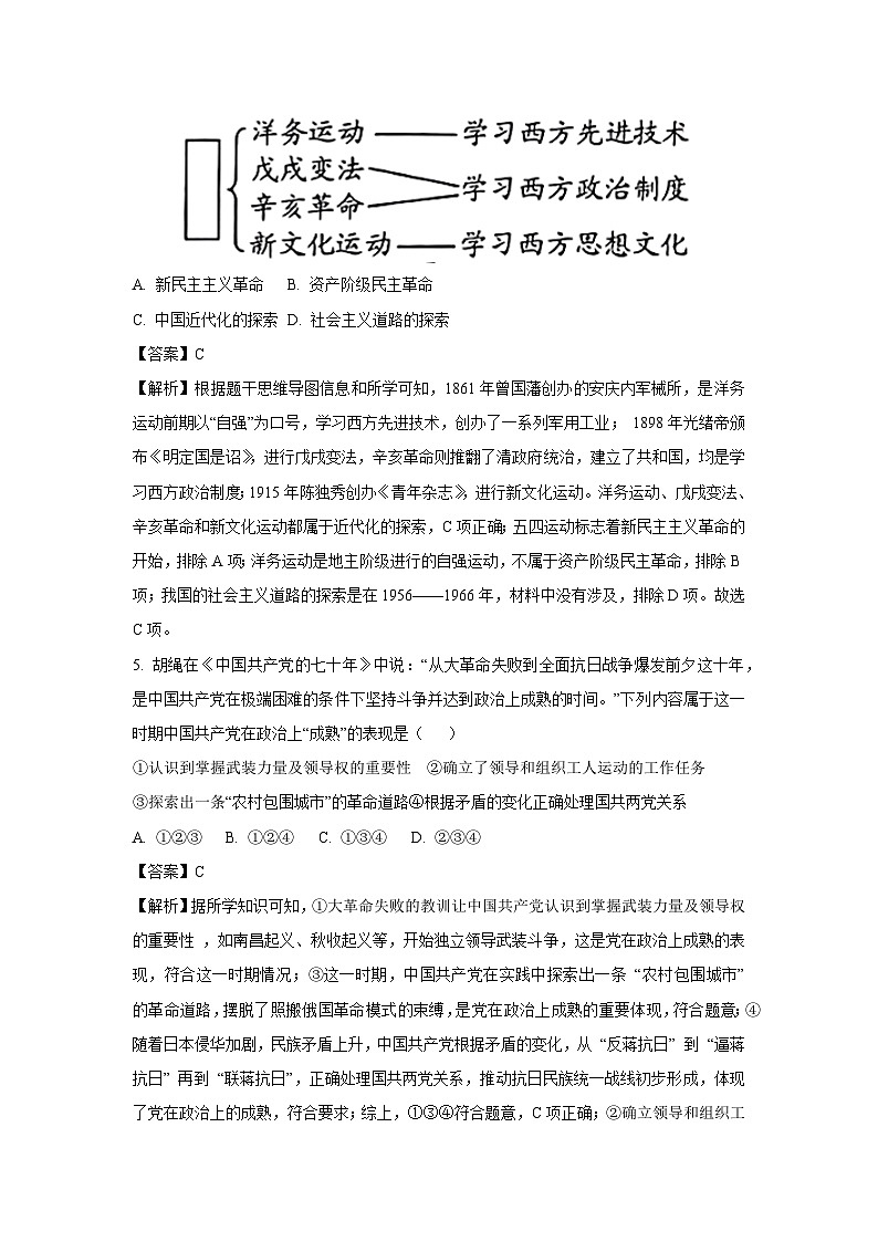 2025年陕西省榆林市府谷县中考二模历史试卷（解析版）第3页