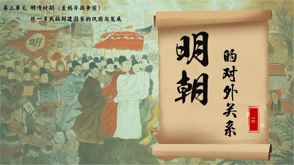 3.16++明朝的对外关系++课件++2024-2025学年统编版七年级历史下册第1页