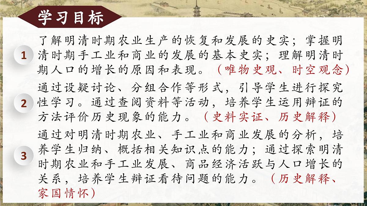 新人教版初中历史七年级下册 第20课 明清时期社会经济的发展（课件）第3页