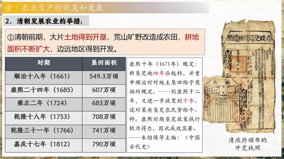 新人教版初中历史七年级下册 第20课 明清时期社会经济的发展（课件）第6页