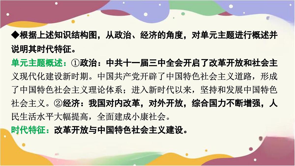 2025年贵州省中考历史一轮复习：第三单元　中国特色社会主义道路++课件第4页
