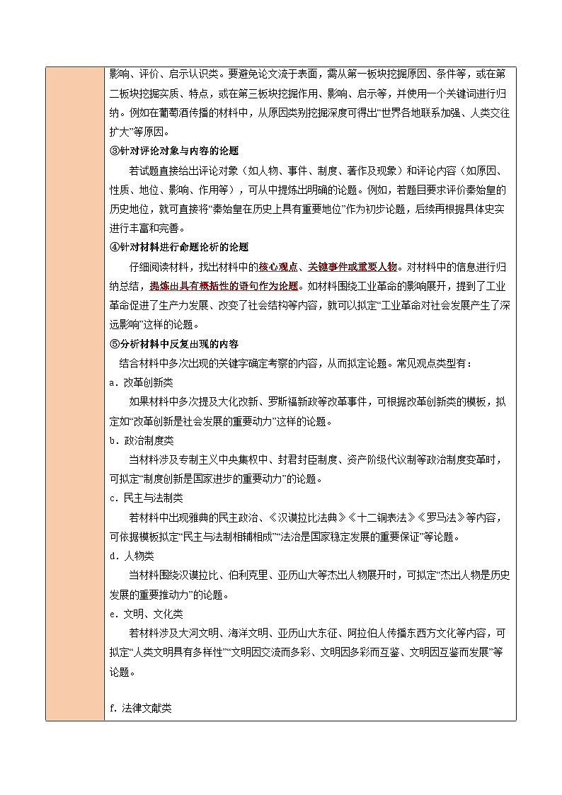 2025年中考历史答题技巧与模板构建专题12自拟论题类开放式小论文题（教师版）第2页