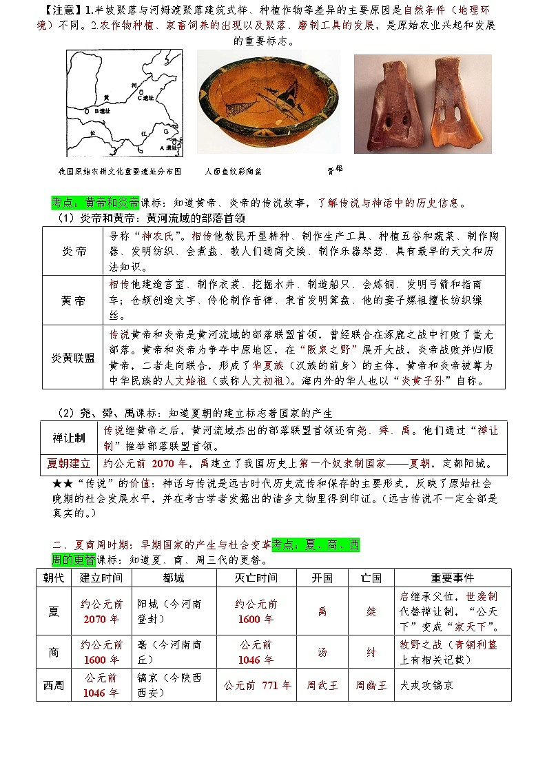 2025北京中考复习-初中历史知识汇总教案第2页