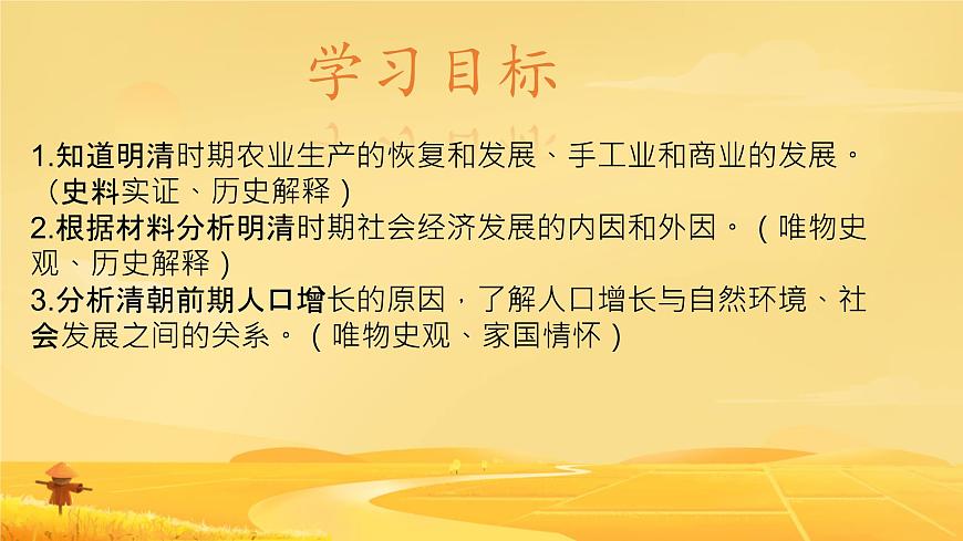 初中  历史  人教版（2024）  七年级下册（2024）第20课明清时期社会经济的发展 课件第2页