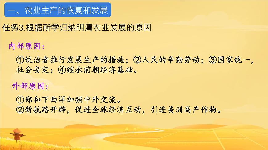 初中  历史  人教版（2024）  七年级下册（2024）第20课明清时期社会经济的发展 课件第5页