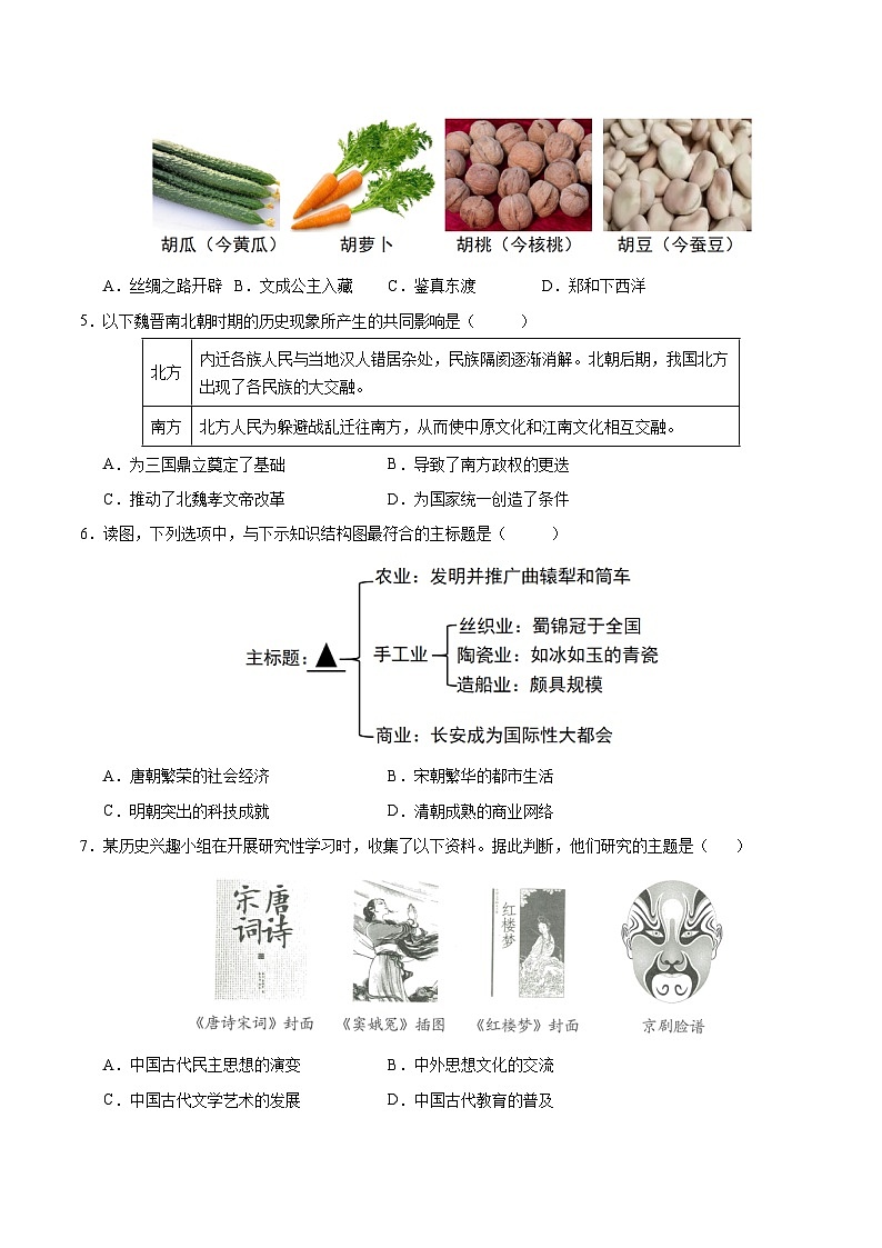 2025年中考押题预测卷：历史（全国通用卷）（考试版）第2页