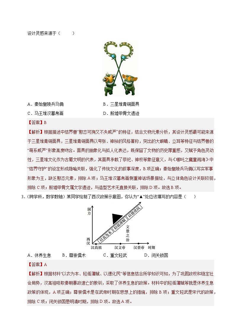 2025年中考押题预测卷：历史（山东济南卷）（解析卷）第2页