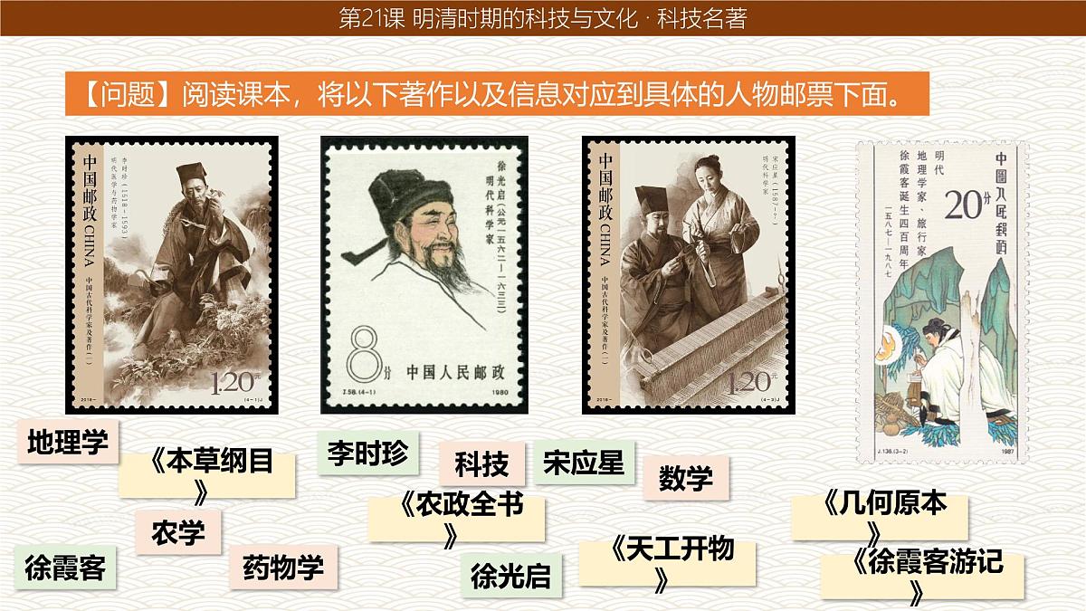 统编版七年级历史下册第21课《明清时期的科技与文化》课件第4页