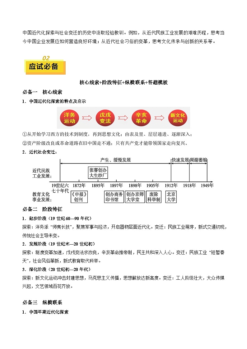 历史（二）-2025年中考考前20天终极冲刺攻略学案（全解全析）第3页