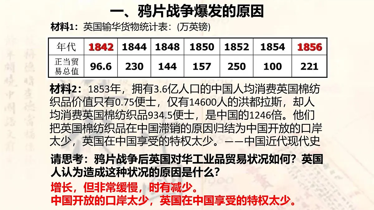 部编版八年级历史上册第二课第二次鸦片战争 第3页