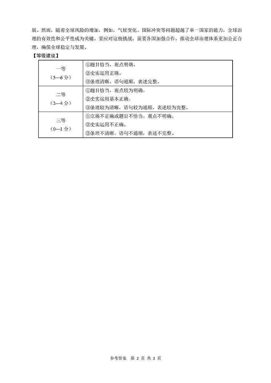 2025年河南省郑州市名校中考历史联盟测评（四）（中考模拟）第2页