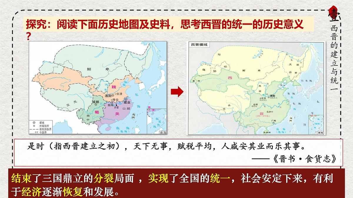初中历史统编版（2024）七年级上册第17课 西晋的短暂统一和北方各族的内迁——课件第7页