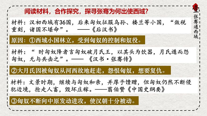 初中历史统编版（2024）七年级上册第14课 丝绸之路的开通与经营西域——课件第7页