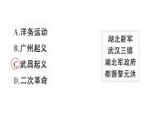 初中歷史新人教版八年級(jí)上冊(cè)第三單元第九課 辛亥革命作業(yè)課件（2025秋）