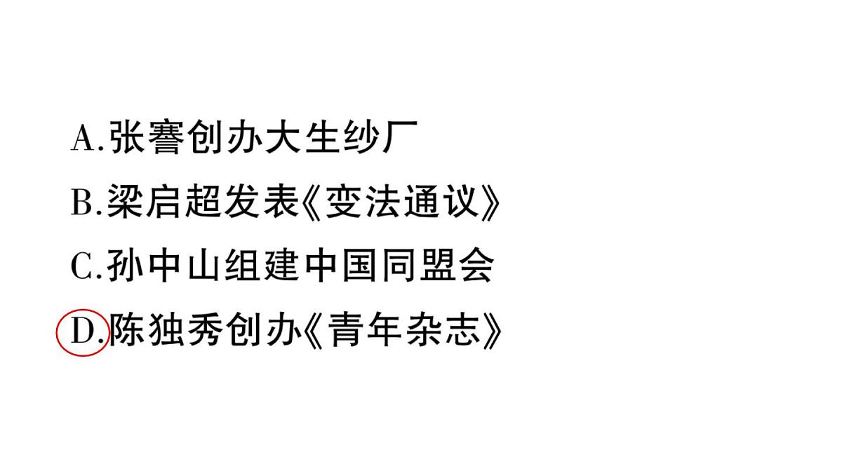 初中历史新人教版八年级上册第四单元第十一课 五四运动作业课件（2025秋）第3页