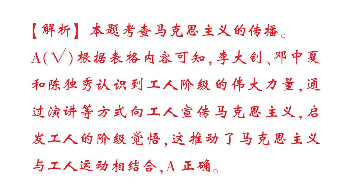 初中历史新人教版八年级上册第四单元第十二课 中国共产党诞生作业课件（2025秋）第8页