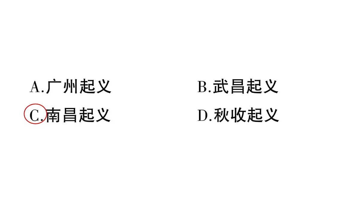初中历史新人教版八年级上册第五单元第十四课 毛泽东开辟井冈山道路作业课件（2025秋）第3页
