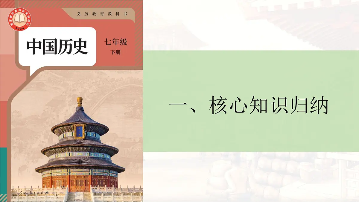 统编版历史七年级下学期期末复习课件第2页