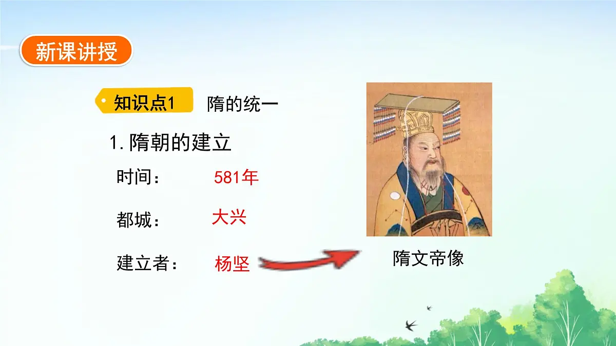 2025统编历史七年级下册第1课 隋朝统一与灭亡课件2024-2025学年统编历史七年级下册课件第3页