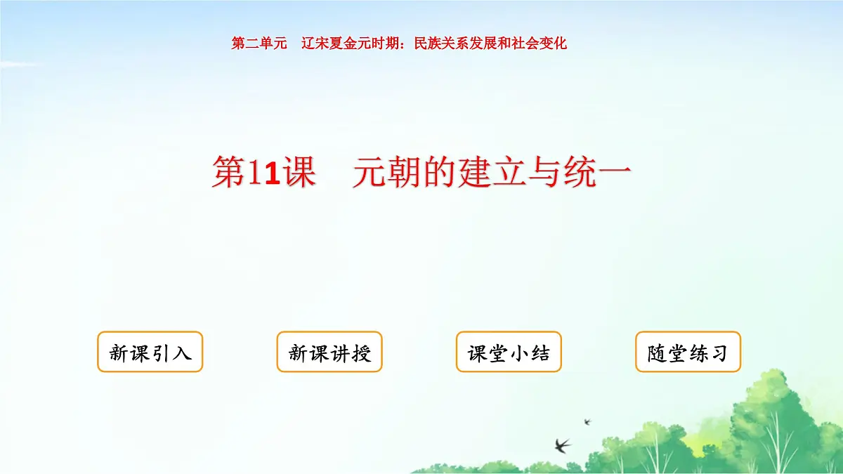 2025统编历史七年级下册第11课 元朝的统一课件第1页