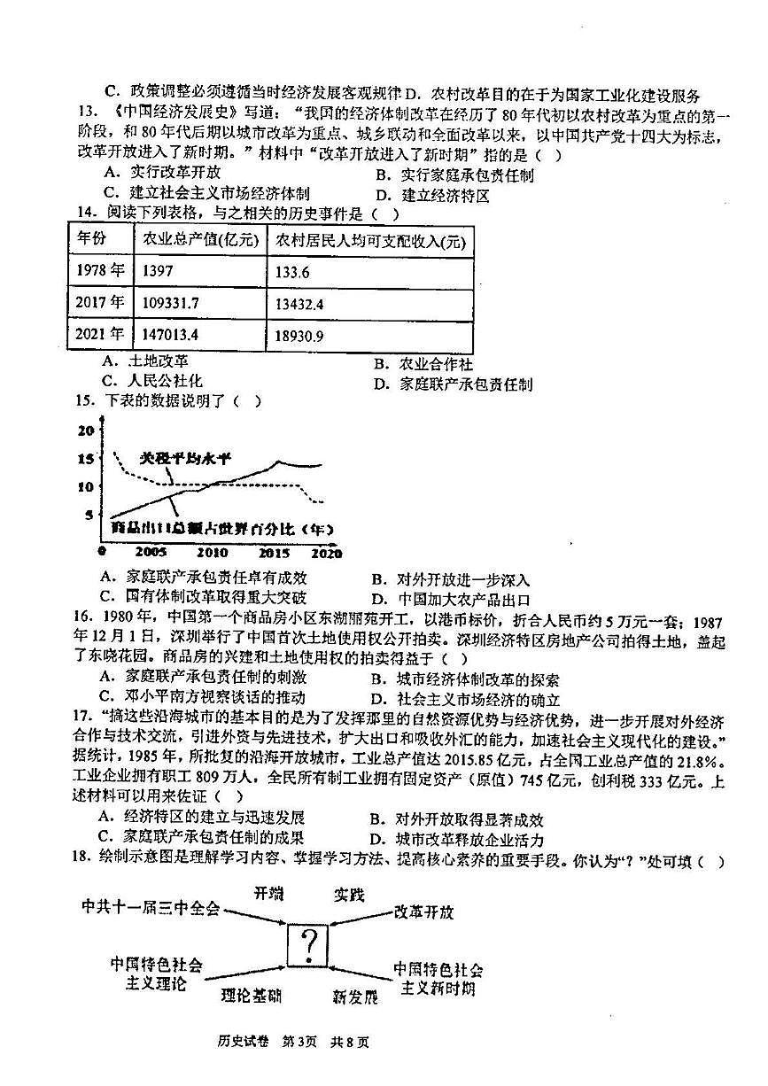广东省汕头市潮阳金培学校2024-2025学年八年级下学期5月月考历史试题第3页
