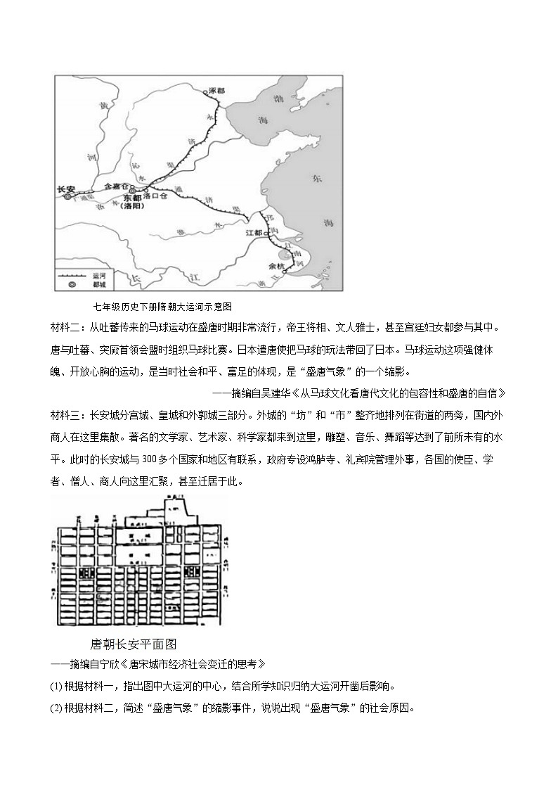 2025年甘肃省嘉峪关市中考历史模拟试卷（解析版）第3页