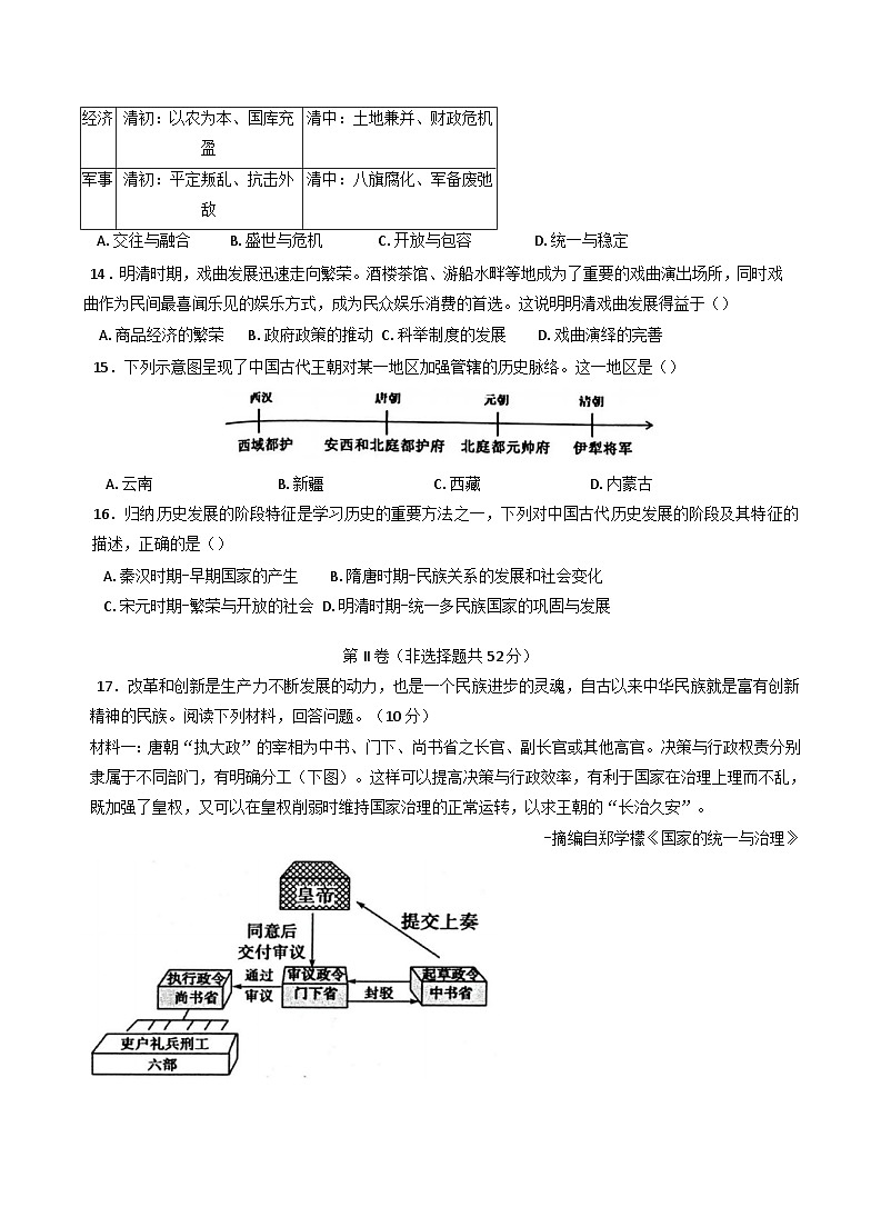 湖南省岳阳市2024-2025学年七年级下学期期末考试历史试题（含答案）第3页