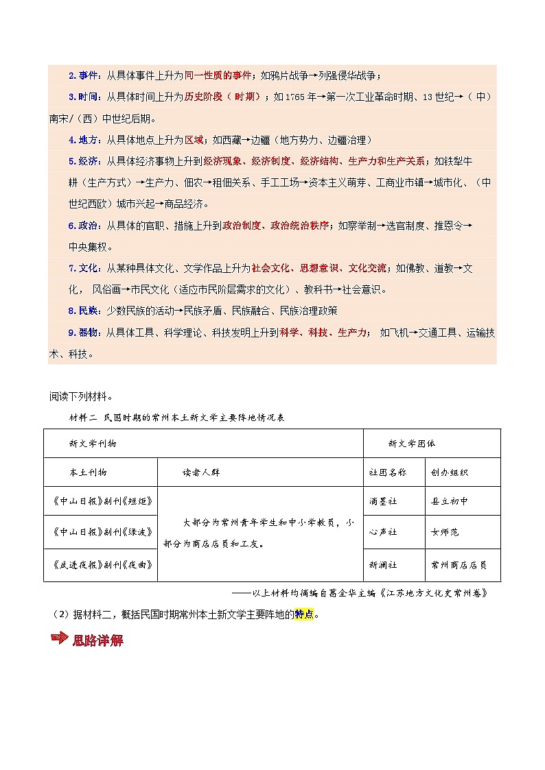 2025北京中考历史复习-材料综合题答题模版及技巧第3页
