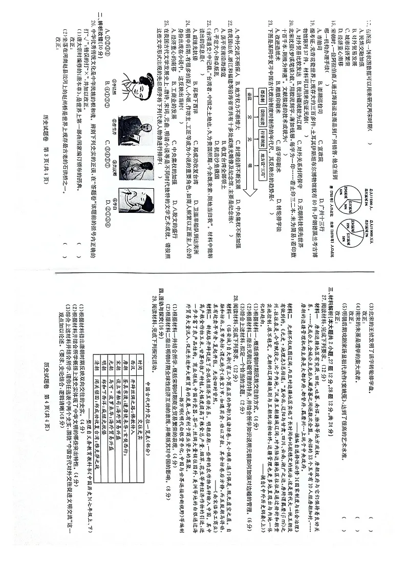 【7历期末】安徽省合肥市蜀山区琥珀教育集团2024-2025学年七年级下学期6月期末历史试卷第2页