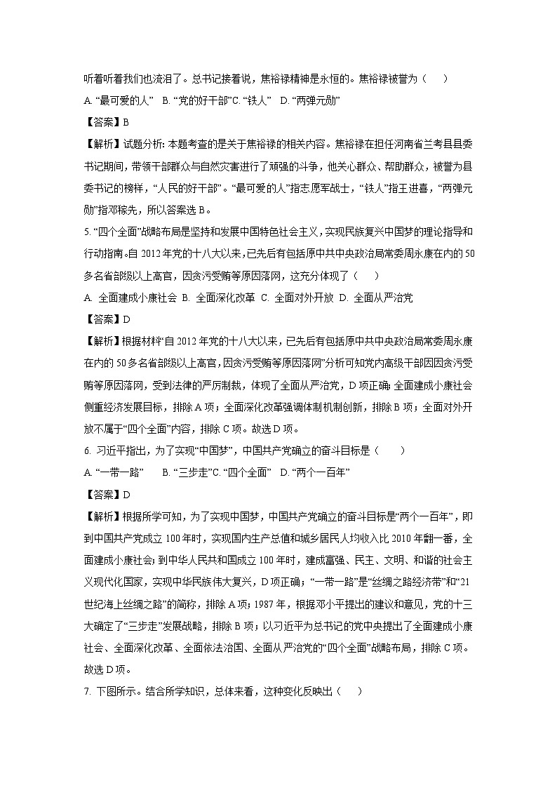 【历史】安徽省六安市霍邱县2024-2025学年八年级下学期期末试题（解析版）第2页