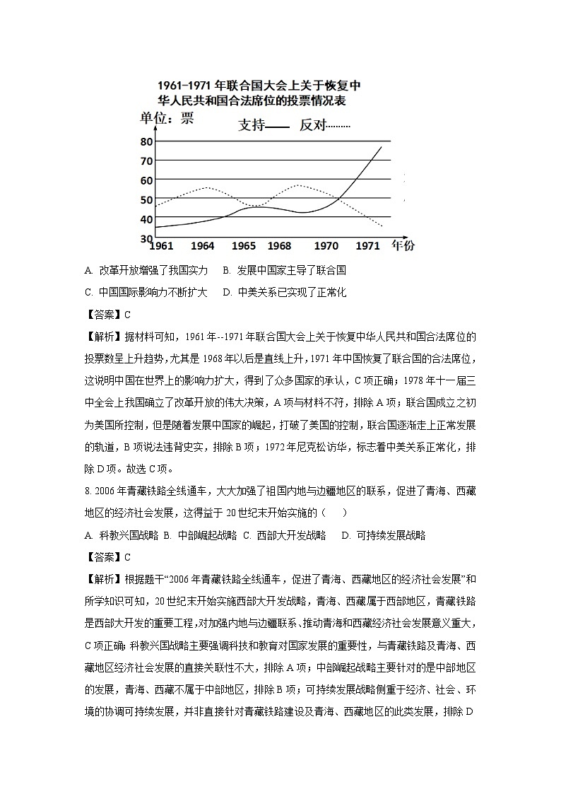 【历史】安徽省六安市霍邱县2024-2025学年八年级下学期期末试题（解析版）第3页