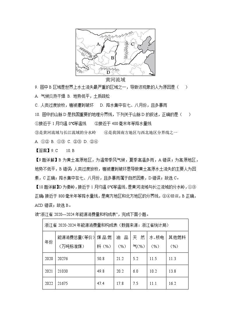 2025年浙江省舟山市定海区金衢山五校联考中考三模历史与社会试卷（解析版）第3页