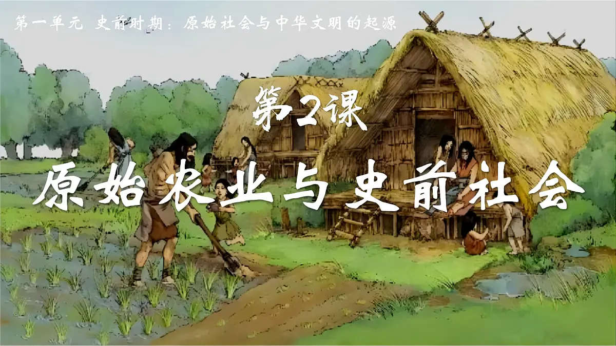 统编版初中历史七年级上册第2课 原始农业与史前社会 课件第2页