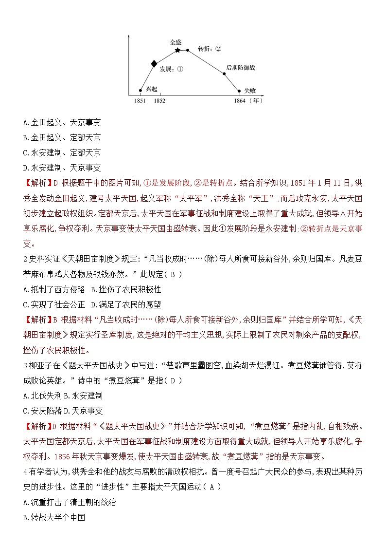 部编版初中历史八年级上册第3课太平天国运动导学案第2页