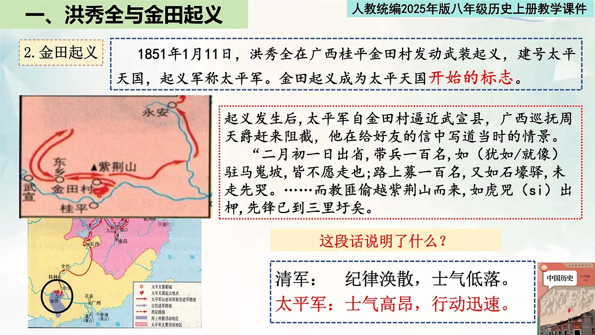 人教统编2025年版八年级历史上册第3课 太平天国运动 教学课件第4页